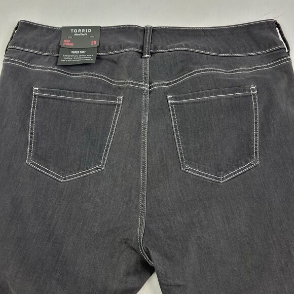 NEW Torrid Super Soft Gray High Rise Stretch Crop Jegging Plus Size 20 - Picture 5 of 11
